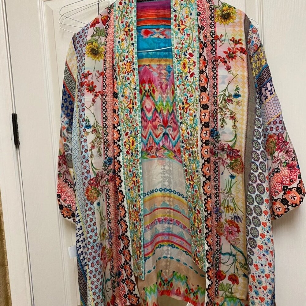 Johnny Was Maci Georgette Reversible Kimono NWOT